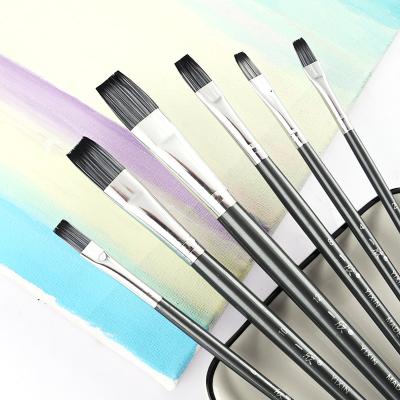 China Both High Quality Acrylic Professional Water Color Hair Colors Art Paint Nylon Brush Nylon Oil Paint Brush Paintbrush Supplies for sale