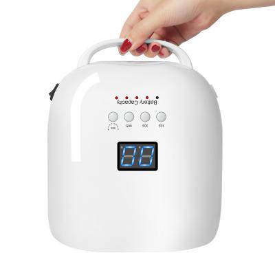 China Portable 86W Radio Rechargeable Nail Dryer Gel Nail Polish UV Led Curing Lamp For Gel Nail Polish Curing for sale