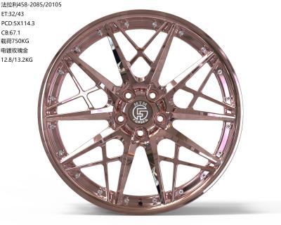 China High Quality ALLOY Electroplating Mounted Gold Car Aluminum Alloy Custom Sports Rims Forged 5*114.3 20 Inch For Sale for sale