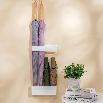 China Durable Soft Magnetic Non-Punch Wall Mounted Umbrella Stand Umbrella Stand Umbrella Storage Standing Rack for sale