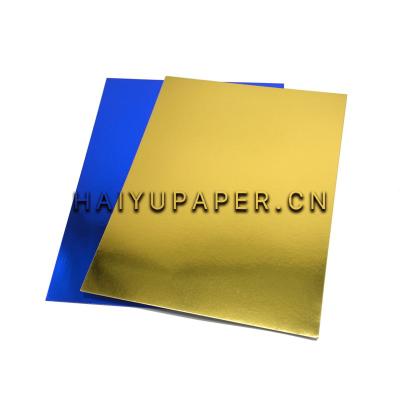 China New Product A5 Waterproof Mirror Photo Card Gold Metallic Foil Paper for sale