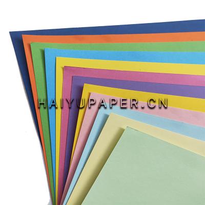 China Top Fashion Biodegradable A4 Printing Woodfree Color Origami Lucky Rolls Color Cardstock Paper for sale