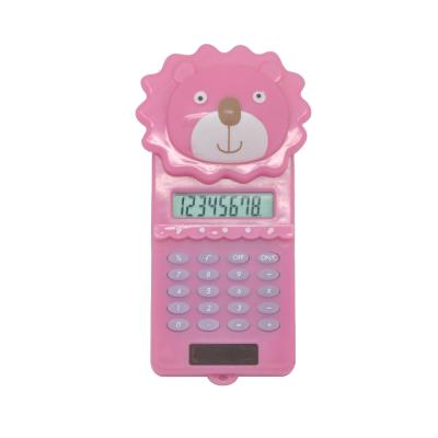 China Cheapest General Purpose Calculator Cartoon Two Way Power Base Small Kids Love Cute Portable Funky Cashier 8 Digit Pocket Calculator for sale