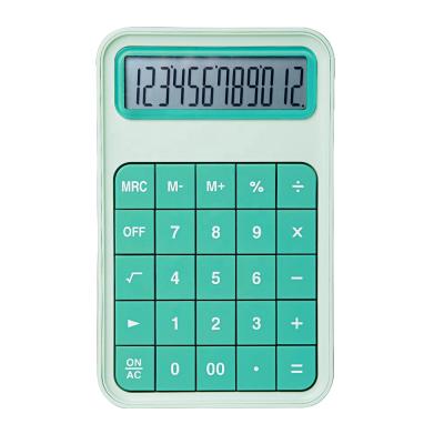 China Calculator with Green Small Quantity Order Fast Delivery Electronic 12-Digit Display Desktop Calculator with Green Display for Office for sale