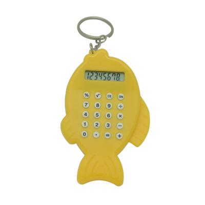 China Fancy General Purpose Calculator Fish Shapes Calculator Cute Key Chain Calculator for sale