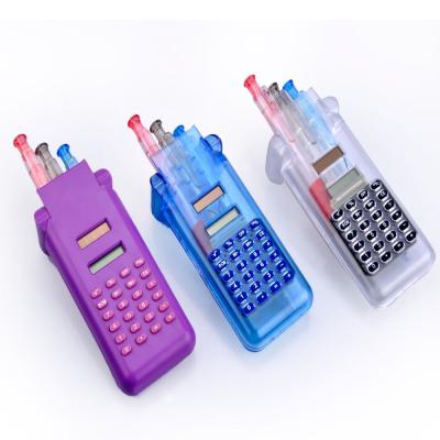 China Pen Holder Universal Purpose Calculator Electronic Calculator The 8 Digits The Magic Pencil Case Calculators Box With Pen for sale