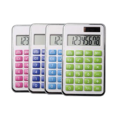 China Wholesale Multi-Purpose Calculator Dual Digit Power Colorful Basic Kids 8 Small Size Size Mini Pocket Kids Cashier Calculator for sale