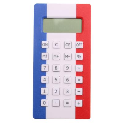 China Wholesale Basic General Purpose Calculator Small Children Love 8 Digits Customize Logo Printing National Flag Pocket Calculator for sale