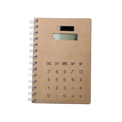 China Agenda Spiral Notebook Planner Organizer with 8 Digit Solar Powered Calculator for sale