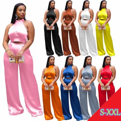 China 2021 New QUICK DRY 2 Piece Set Women Crop Tops Rocket Pants Set Classy Outfit Women Two Piece Sets for sale