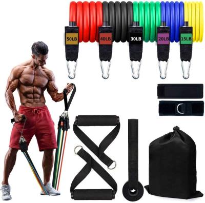 China Stretch 11 Pcs Strong Rubber Hip Home Gym High Elasticity Natural Latex Fitness Resistance Band for sale