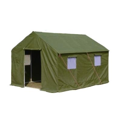 China Wholesale 10 man canvas custom waterproof military army tent straight tie type outdoor camping tent for sale for sale