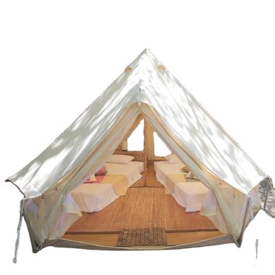 China Outdoor Waterproof Indian House Tent Winter Glamping Tent Luxury Canvas Yurt Straight Tying Type for sale