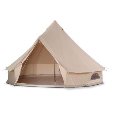 China Straight Tying Type Glamping Cotton Canvas Luxury Bell Tent With Stove And Tent Camping Bed Tent For Sale for sale