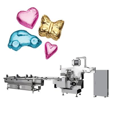 China PLC and Touch Screen Controlled FILLING Heart Shape Foil Wrapping Machine For Chocolate for sale