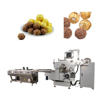 China Máquina de embalaje automática para la línea de fabricación de bolas de wafer de chocolate totalmente automática en venta