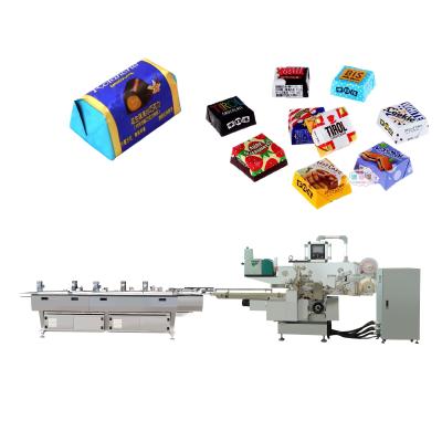 China 0.6mp Air Supply Full Automatic Candy/Chocolate Bar Envelop Fold Packing Machine 2900*1500*2000mm for sale