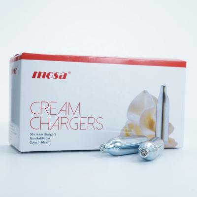 China CHINA Supplier Best Price Reliable Food Grade 8g Mosa Dessert Viable Factory Whipped Cream Charger for sale