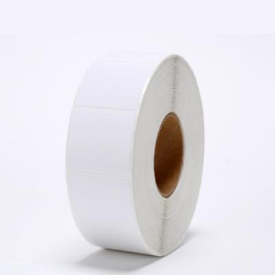 China Low MOQ 4*4 Inch Heat Sensitive Custom White Blank Thermal Packaging Roll Shipping Labels Label Stickers for sale