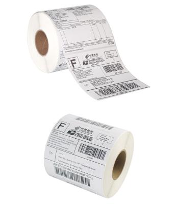 China 100x150 Packing Slip 100x150 Blank Paper Thermal Label Sticker Rolls Waterproof Adhesive Barcode Printer Shipping Label Sticker for sale