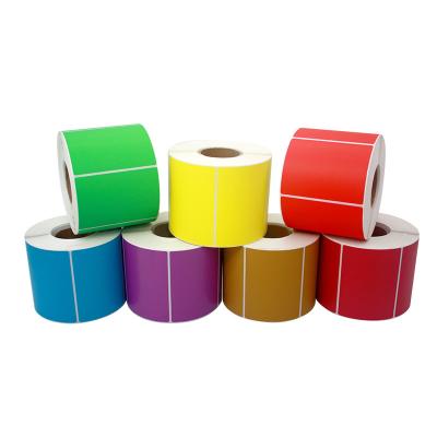 China Self-adhesive direct thermal sticker paper for label printers heat sensitive thermal label printer color factory labels for sale