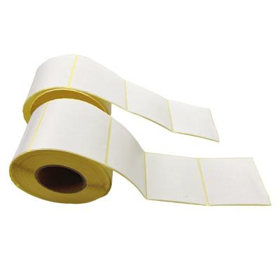 China Factory 58x60 58x40 Label Sticker Label Paper Heat Sensitive High Quality Custom Heat Sensitive Direct Thermal Adhesive Paper White 58mm Barcode Label Roll for sale