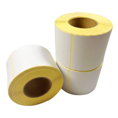 China Custom 60*80mm Heat Sensitive Barcode Labels Roll Paper Stickers Direct Thermal Label Sticker for sale