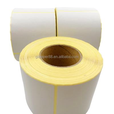 China 58mmx40mm Heat Sensitive Self Adhesive Paper Packaging Label Thermal Printing Sticker Roll for sale