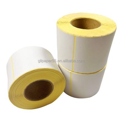 China Blank 4x6 Heat Sensitive Waterproof Adhesive Shipping Thermal Label Sticker for sale