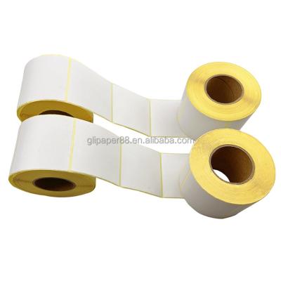 China OEM Sticker 50 x 30 Barcode Printing Stickers Thermal Label Roll Waterproof Adhesive Labels for sale