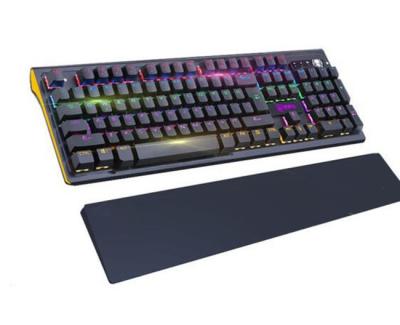 China New Multicolor Aluminum Body Breathing Led Green Light Axis Mechanical Gaming Keyboard For Gaming PC for sale