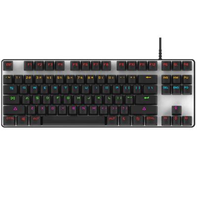 China Wholesale Matte Mechanical Panel 87 Keys Real Gaming Backlight Keyboard For Gaming PC for sale