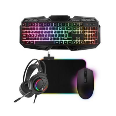 China 104 Keys LED Cable RGB Light Optical Gaming Keyboard Set Combo Gaming Keyboard and Mouse Earphone for sale