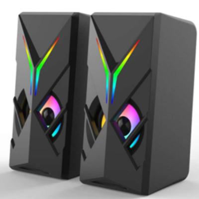 China Factory Direct Hot Sale 2.0 Large RGB Bass Woofer USB OEM ODM PC Computer Gaming Speakers None for sale