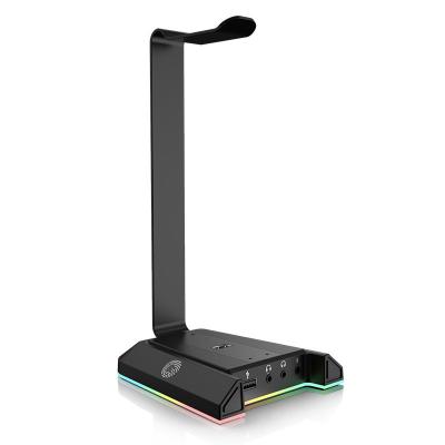 China For 2020 New RGB Earphone Gaming Stand Earphone Display Stand Gaming Headset Holder Desk Hanger for sale