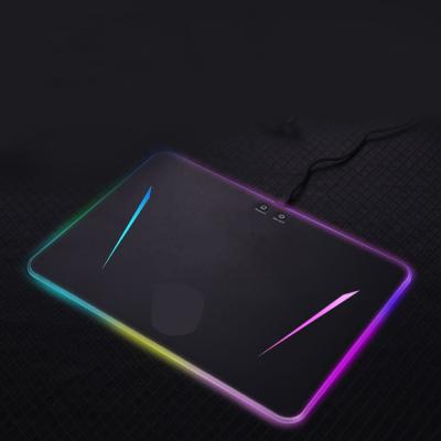 China Support OEM HEATER Gaming Mousepad With Hard Board Hardware USB Interface Wired Colorful RGB Light for sale