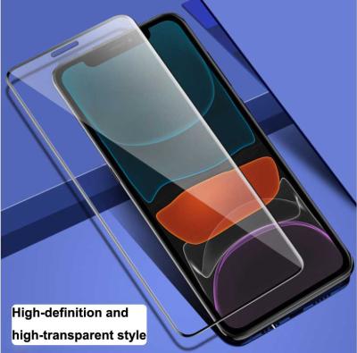 China High Anti Oil Tempered Glass Screen Protector Anti Spy Transparent Light Purple Film Mobile Protective Film for sale