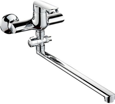 China Without Slide Bar Modern Brass Wall Mounted Single Handle Bath And Shower Faucets (OB8274-5F-BL115A) Long for sale