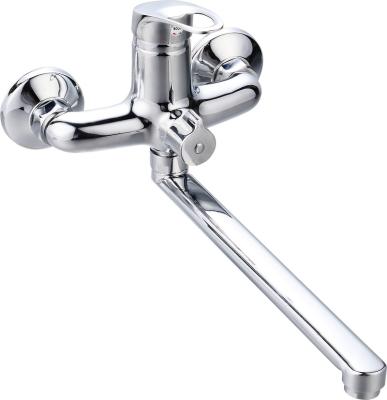 China Boou Best Selling Traditional Contemporary Wall Mounted Single Handle Long Spout Bathroom Tub Mixer Tap (OZ8257-18F) for sale