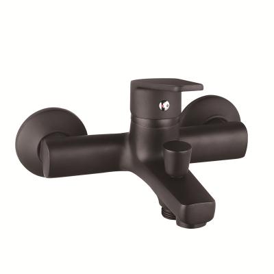 China With Slide Bar High Quality Wall Mounted Single Handle Bathtub Bath Faucet Mixer Black Brass Color OB8256PB-3 for sale