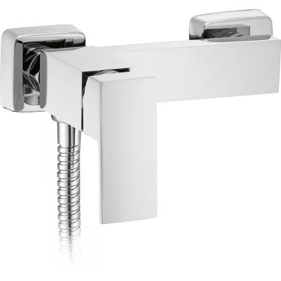 China Without Sliding Bar (OZ8263-4A) BOOU Newly Designed Modern Single Handle Quadrate Shower Faucet Wall Mounted Bathroom Mixer for sale