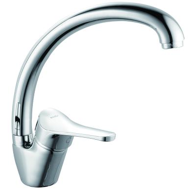 China (OB8245-10) Boou Good Quality Modern Heavy Duty Deck Mounted Single Handle Long Spout 360 Degree Rotation Kitchen Sink Mixer Tap Faucet for sale