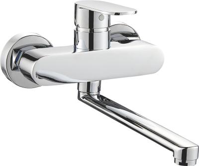 China Sense Faucets OB8102-13F Wall Mounted Brass Sink Faucet With Long Spout For Kitchen for sale