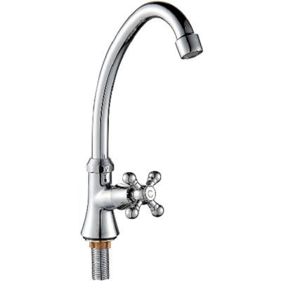 China Cheap Zinc Single Faucet Sense Faucets (OZ5309-13) Deck Mounted Kitchen Mixer Handle Cold Hot Water Mixer Tap for sale