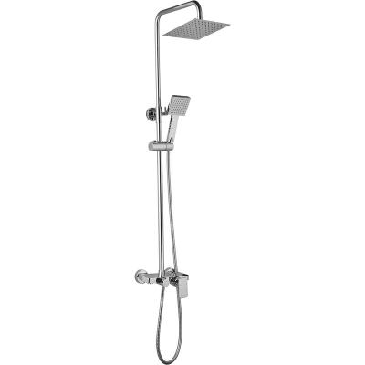 China Wall Mounted Concealed Triple Function Square Brass Rain Shower Set Metered Faucets (OB7060B-39) BOOU for sale