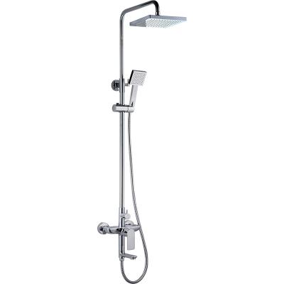 China Wall Mounted Concealed Triple Function Square Brass Rain Shower Set Metered Faucets (OB7064B-27) BOOU for sale