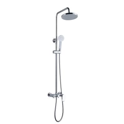 China Without Slide Bar (OB7099-31) BOOU High Quality Rain Shower Set Wall Mount Chrome Rainfall Hand Shower Faucet Set Thermostatic Shower for sale