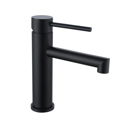 China BOOU Faucets Metered Single Handle Matt Black SUS304 SUS 304 Stainless Steel Faucet Basin For Bathroom for sale