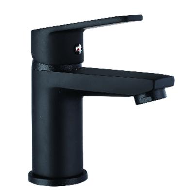 China Modern Faucets BOOU Sanitary Ware Black Bathroom Mixer Tap Brass Basin Metered for sale