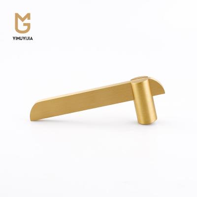 China Wholesale Minimalist Solid Bar Multi-size Wardrobe Factory Furniture Factory Furniture Brass Drawer Handle T Pulls Sideboard Knobs for sale